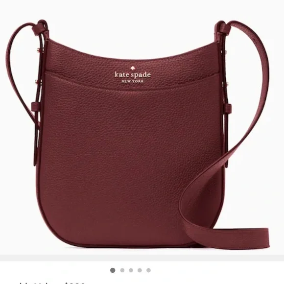 Kate Spade ♠️ Leila K7306 North South, Cranberry color, Leather Crossbody, NWT